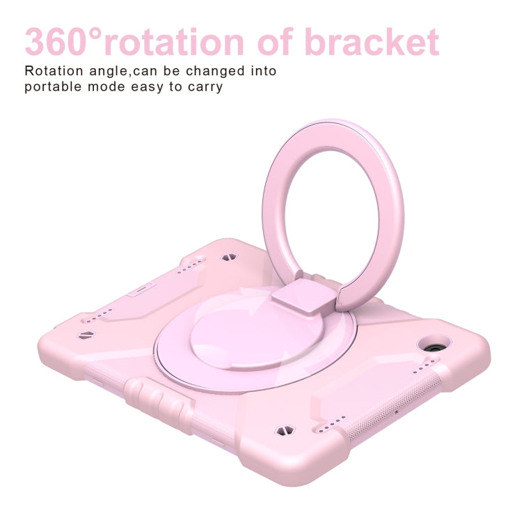 For Samsung Galaxy Tab A8 10.5 2021 X200 / X205 360 Rotation PC+Silicone Tablet Case with Shoulder Strap