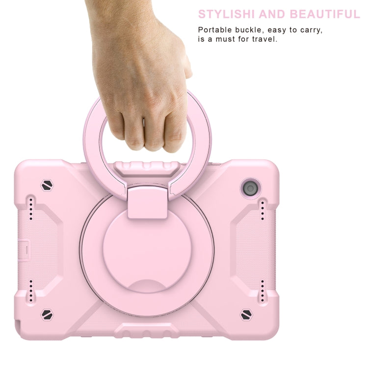 For Samsung Galaxy Tab A8 10.5 2021 X200 / X205 360 Rotation PC+Silicone Tablet Case with Shoulder Strap