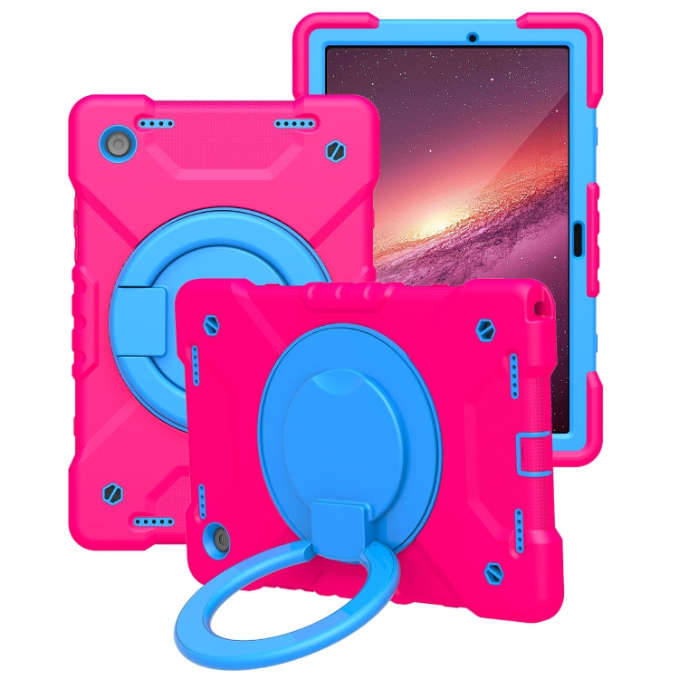 For Samsung Galaxy Tab A8 10.5 2021 X200 / X205 360 Rotation PC+Silicone Tablet Case with Shoulder Strap