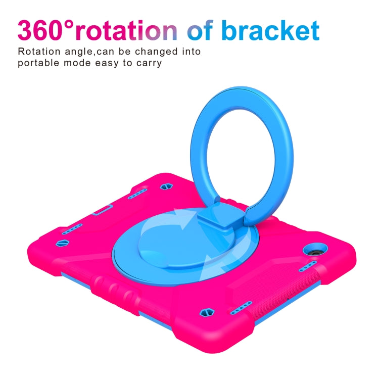 For Samsung Galaxy Tab A8 10.5 2021 X200 / X205 360 Rotation PC+Silicone Tablet Case with Shoulder Strap