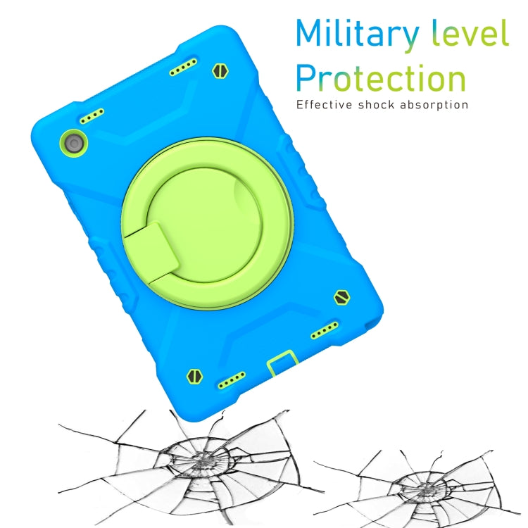 For Samsung Galaxy Tab A8 10.5 2021 X200 / X205 360 Rotation PC+Silicone Tablet Case with Shoulder Strap