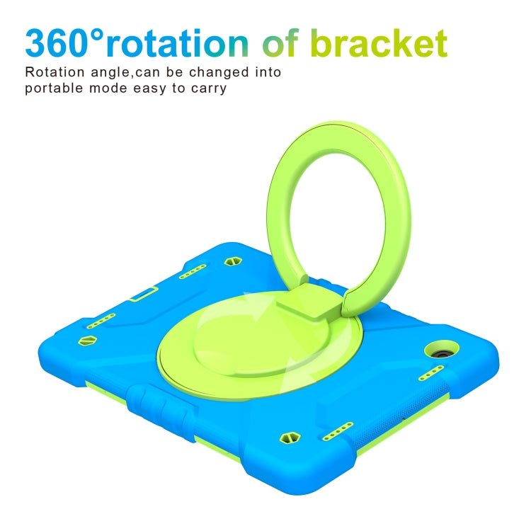 For Samsung Galaxy Tab A8 10.5 2021 X200 / X205 360 Rotation PC+Silicone Tablet Case with Shoulder Strap