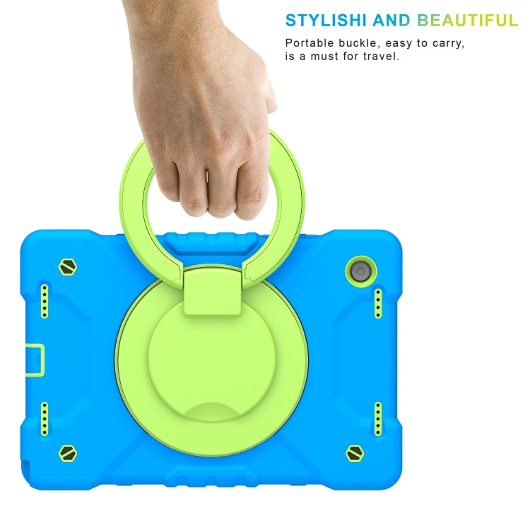 For Samsung Galaxy Tab A8 10.5 2021 X200 / X205 360 Rotation PC+Silicone Tablet Case with Shoulder Strap