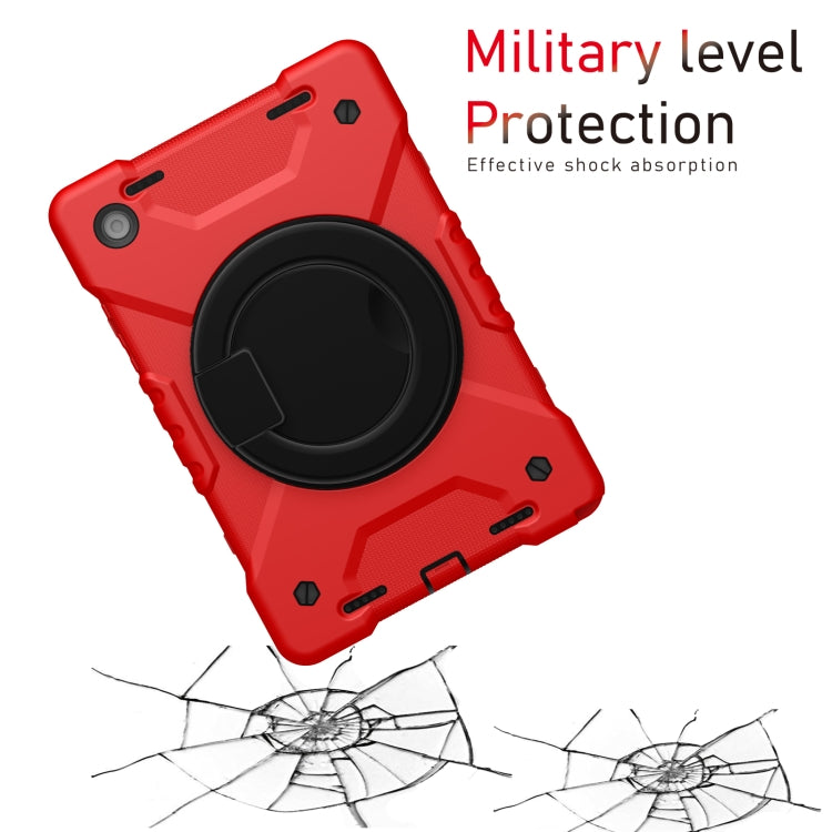 For Samsung Galaxy Tab A8 10.5 2021 X200 / X205 360 Rotation PC+Silicone Tablet Case with Shoulder Strap