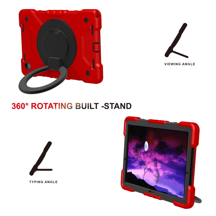 For Samsung Galaxy Tab A8 10.5 2021 X200 / X205 360 Rotation PC+Silicone Tablet Case with Shoulder Strap