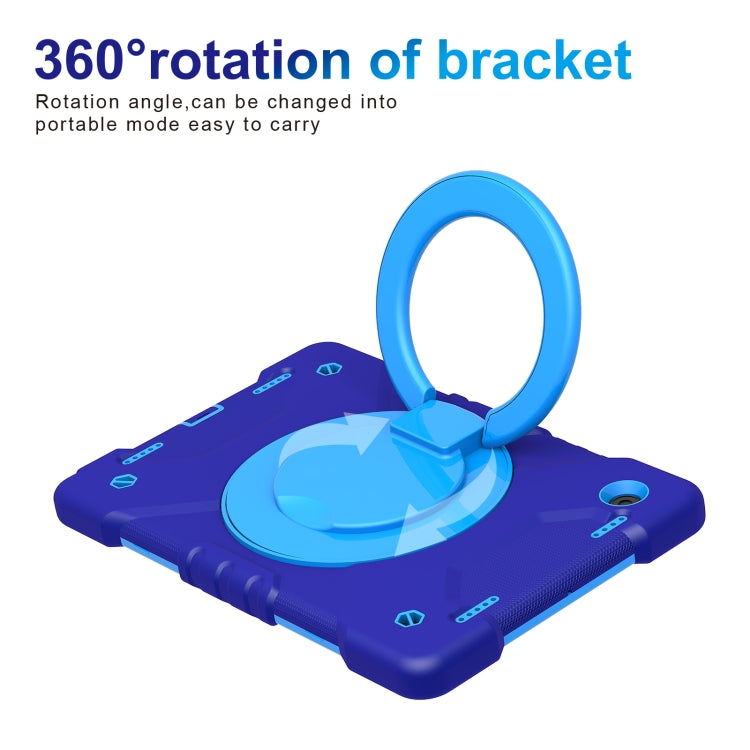 For Samsung Galaxy Tab A8 10.5 2021 X200 / X205 360 Rotation PC+Silicone Tablet Case with Shoulder Strap