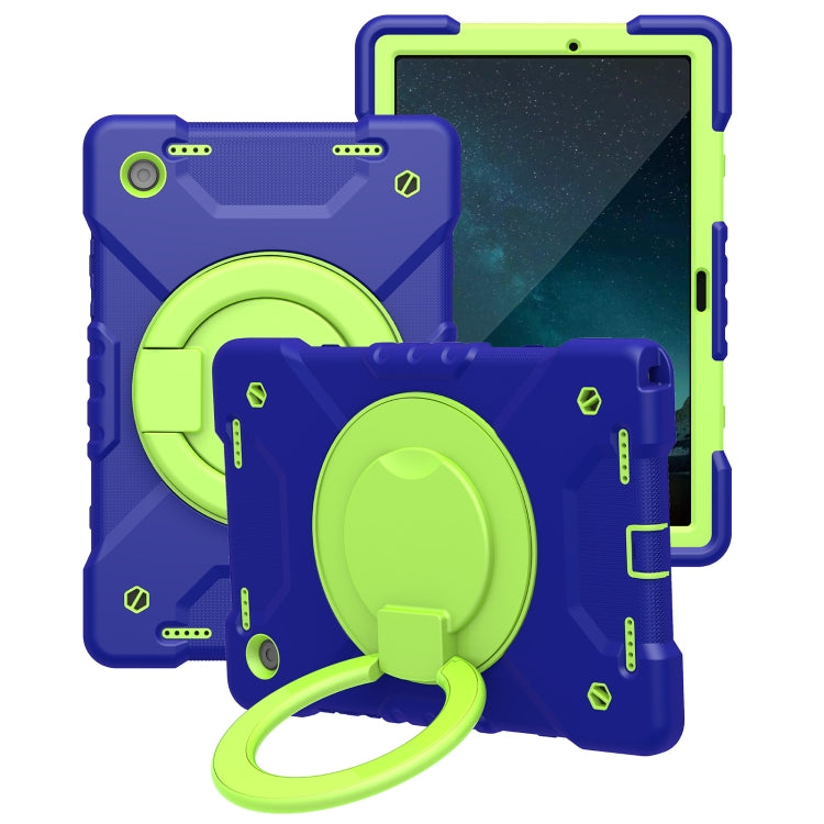 For Samsung Galaxy Tab A8 10.5 2021 X200 / X205 360 Rotation PC+Silicone Tablet Case with Shoulder Strap