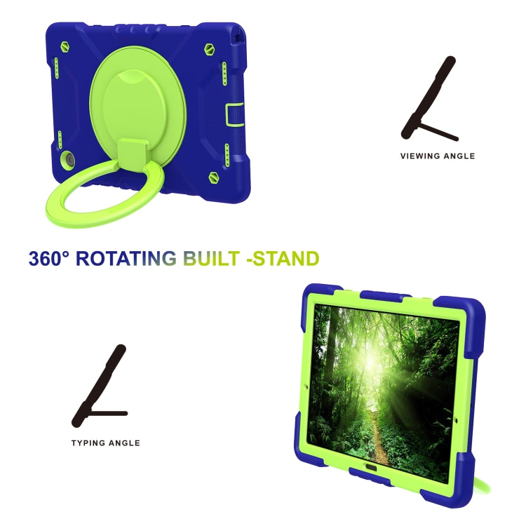 For Samsung Galaxy Tab A8 10.5 2021 X200 / X205 360 Rotation PC+Silicone Tablet Case with Shoulder Strap