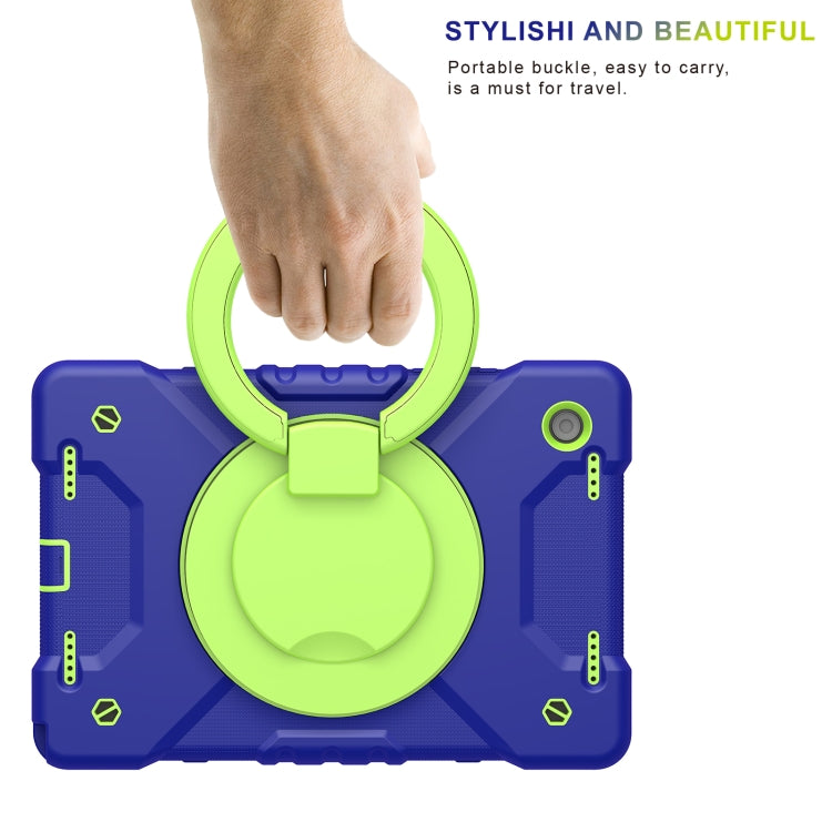 For Samsung Galaxy Tab A8 10.5 2021 X200 / X205 360 Rotation PC+Silicone Tablet Case with Shoulder Strap