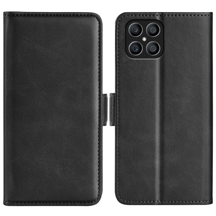 For Honor X8 Dual-side Magnetic Buckle Leather Phone Case