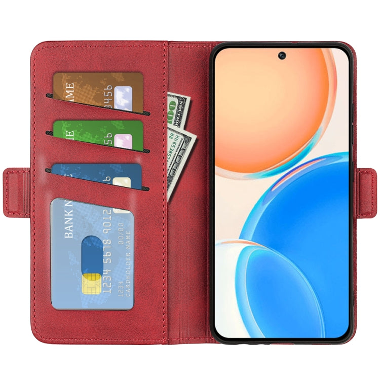 For Honor X8 Dual-side Magnetic Buckle Leather Phone Case