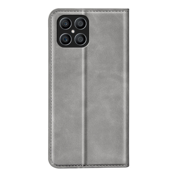 For Honor X8 Retro-skin Magnetic Suction Leather Phone Case