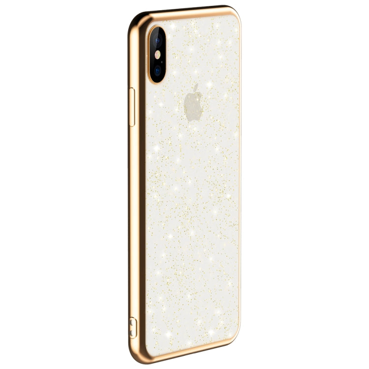 For iPhone XS Max SULADA Shine Series Drop-proof TPU+ Plating Powder Protective Case