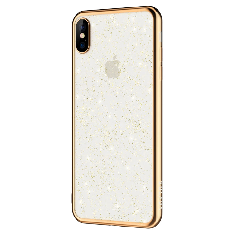 For iPhone XS Max SULADA Shine Series Drop-proof TPU+ Plating Powder Protective Case