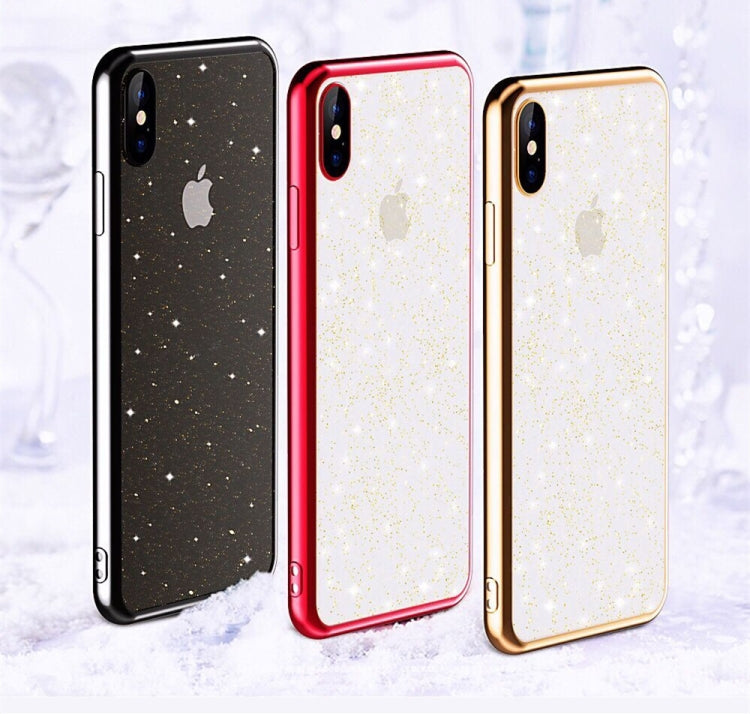 For iPhone XS Max SULADA Shine Series Drop-proof TPU+ Plating Powder Protective Case