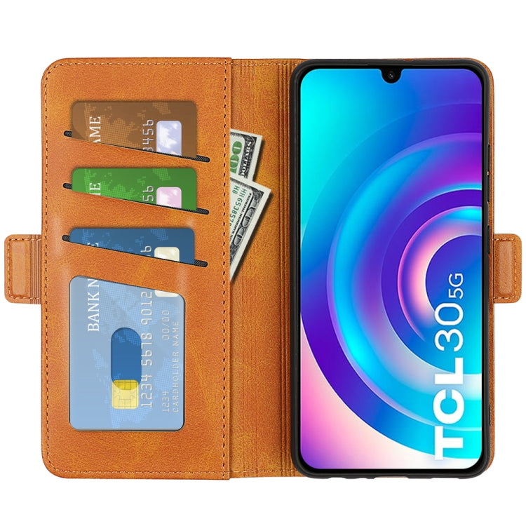 For TCL 30 5G/ 30+ Dual-side Magnetic Buckle Leather Phone Case