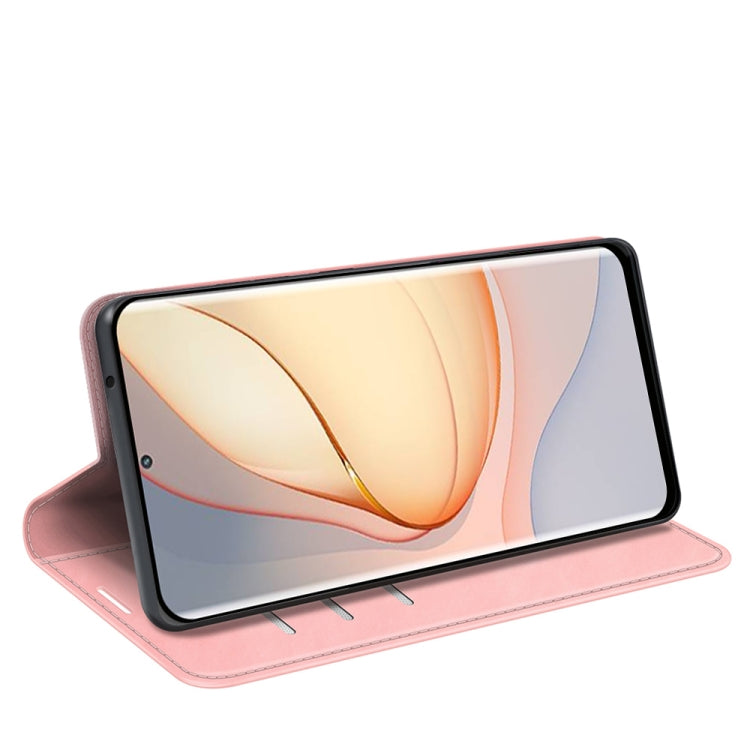 For ZTE Blade Z40 Pro Retro-skin Magnetic Suction Leather Phone Case