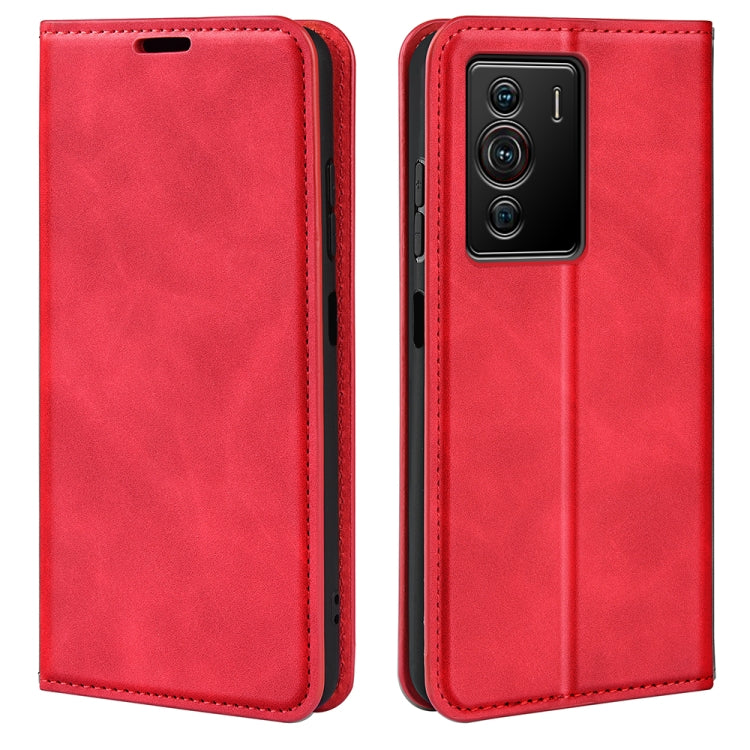 For ZTE Blade Z40 Pro Retro-skin Magnetic Suction Leather Phone Case
