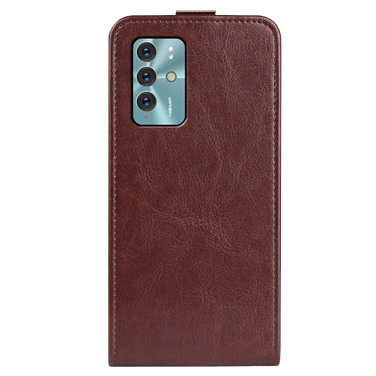 For ZTE Blade V40 R64 Texture Vertical Flip Leather Phone Case