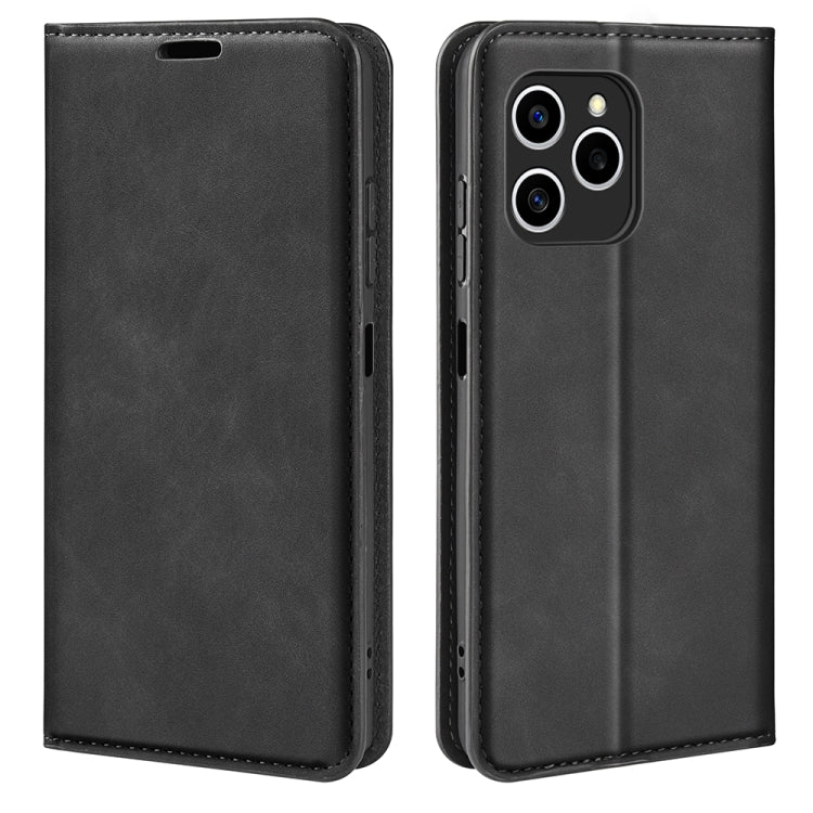 For Honor 60 SE 5G Retro-skin Magnetic Suction Leather Phone Case