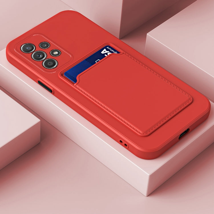 For Samsung Galaxy A53 5G Skin Feel Card Contrast Color Button TPU Phone Case