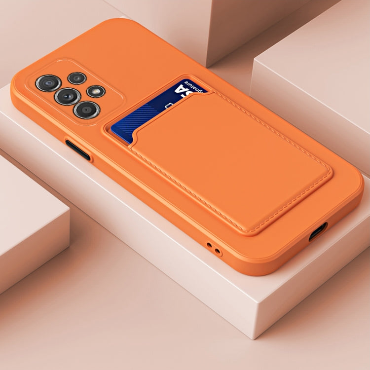 For Samsung Galaxy A53 5G Skin Feel Card Contrast Color Button TPU Phone Case