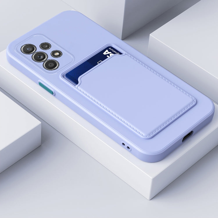 For Samsung Galaxy A53 5G Skin Feel Card Contrast Color Button TPU Phone Case