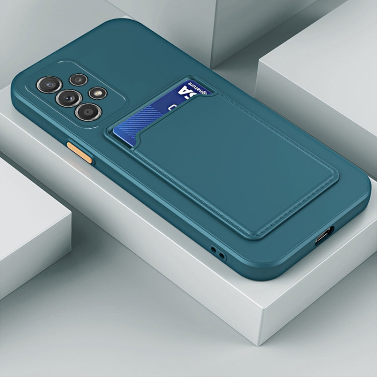 For Samsung Galaxy M52 Skin Feel Card Contrast Color Button TPU Phone Case