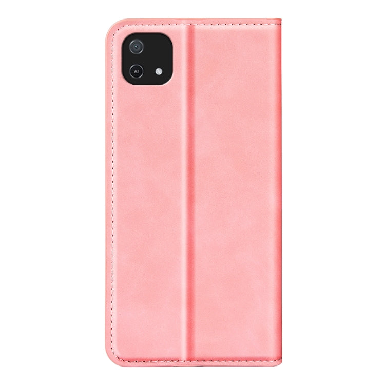 For OPPO A16E Retro-skin Magnetic Suction Leather Phone Case