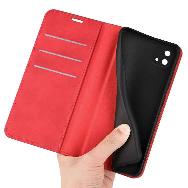 For OPPO A16E Retro-skin Magnetic Suction Leather Phone Case
