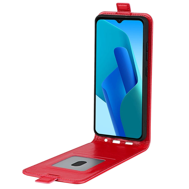 For OPPO A16E R64 Texture Vertical Flip Leather Phone Case