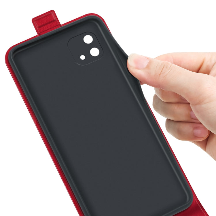 For OPPO A16E R64 Texture Vertical Flip Leather Phone Case