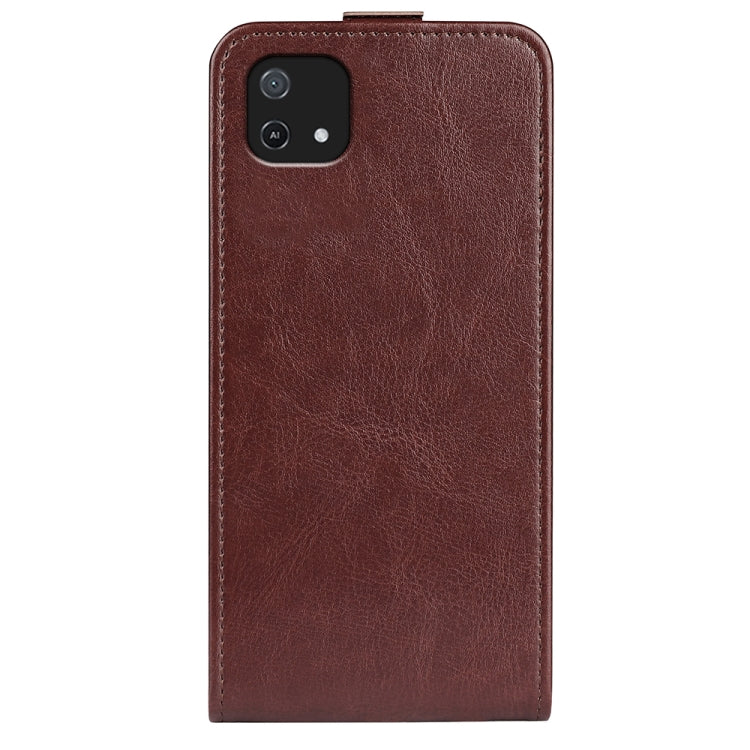 For OPPO A16E R64 Texture Vertical Flip Leather Phone Case