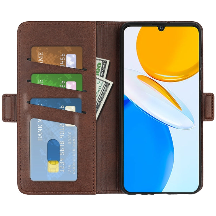 For Honor X7 Dual-side Magnetic Buckle Leather Phone Case