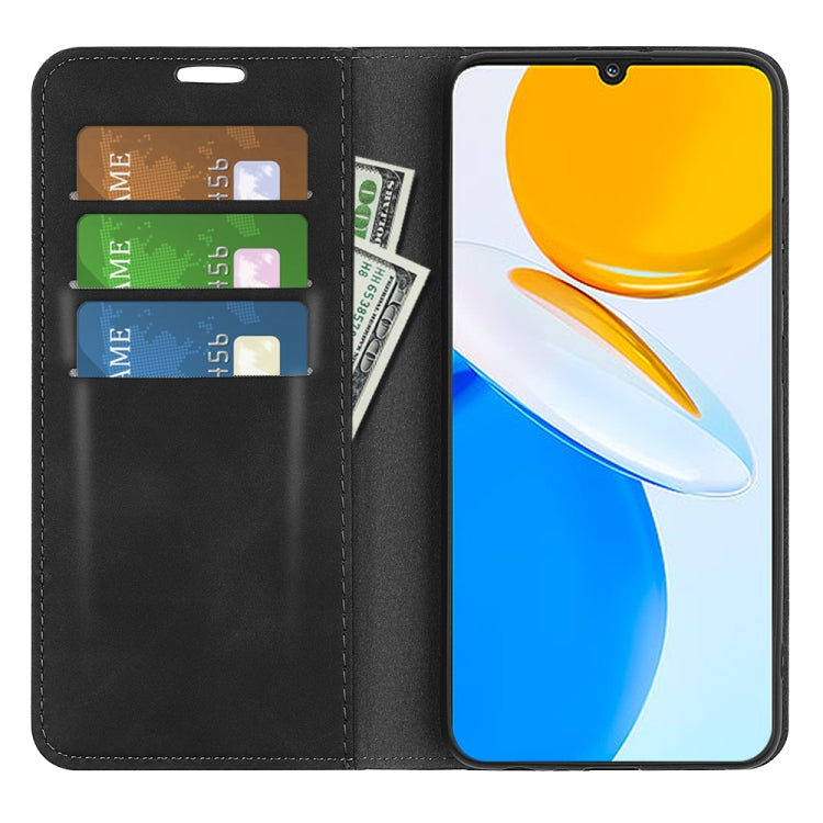 For Honor X7 Retro-skin Magnetic Suction Leather Phone Case