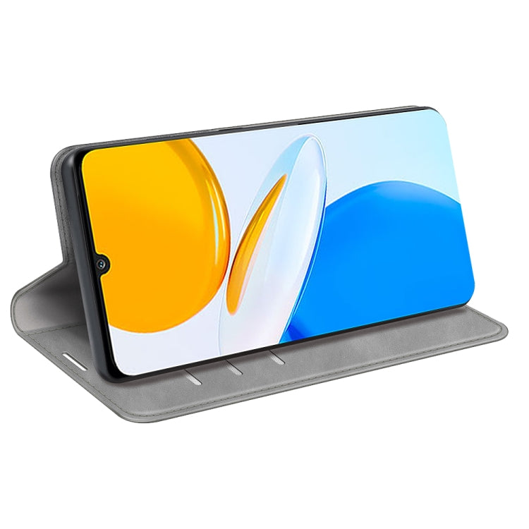 For Honor X7 Retro-skin Magnetic Suction Leather Phone Case