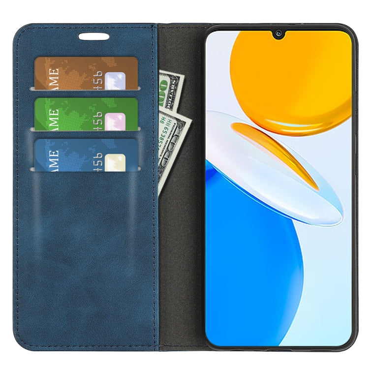 For Honor X7 Retro-skin Magnetic Suction Leather Phone Case