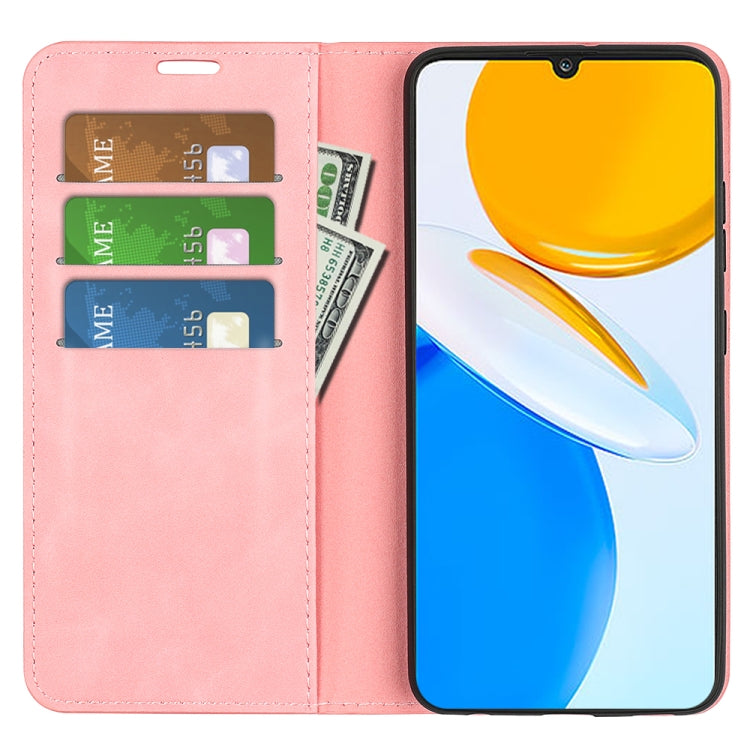 For Honor X7 Retro-skin Magnetic Suction Leather Phone Case