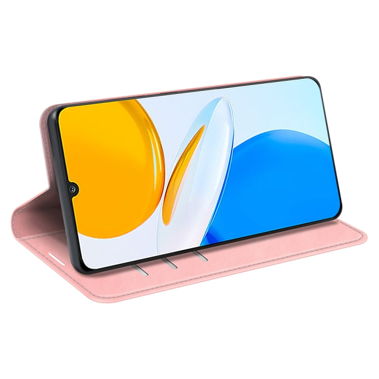 For Honor X7 Retro-skin Magnetic Suction Leather Phone Case