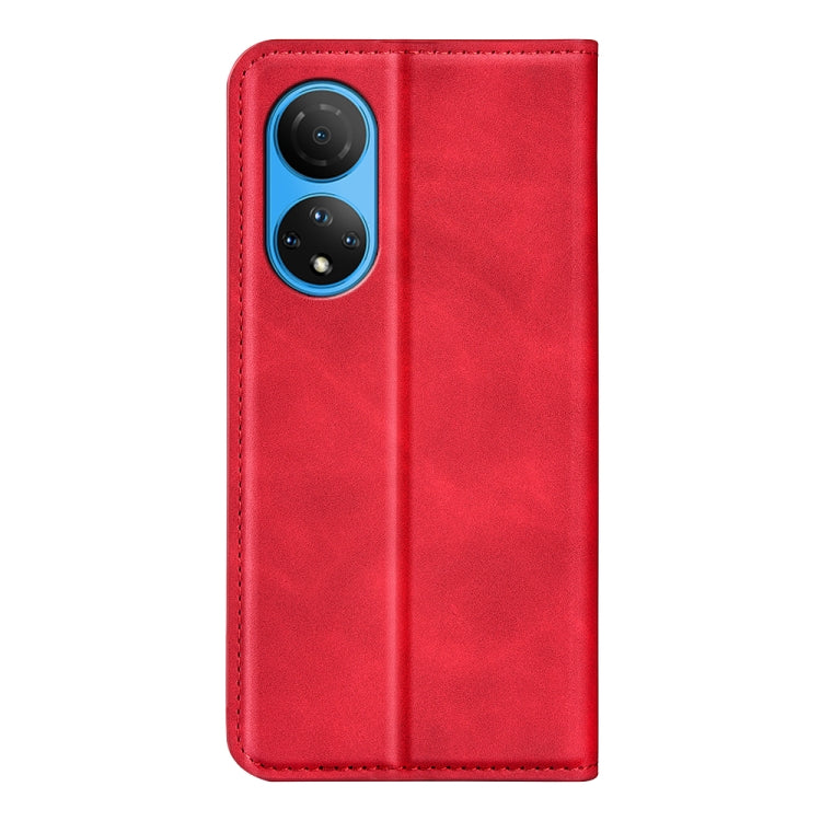 For Honor X7 Retro-skin Magnetic Suction Leather Phone Case