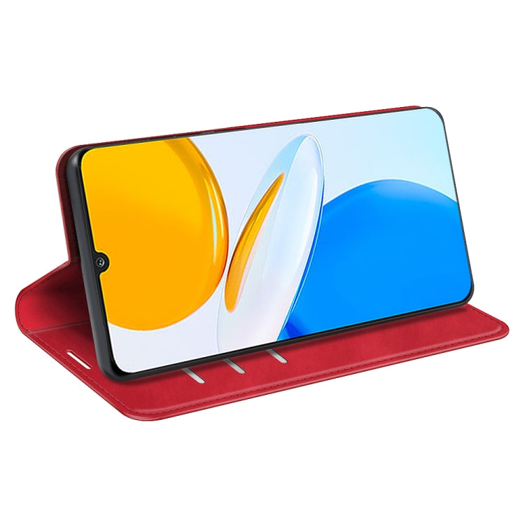 For Honor X7 Retro-skin Magnetic Suction Leather Phone Case