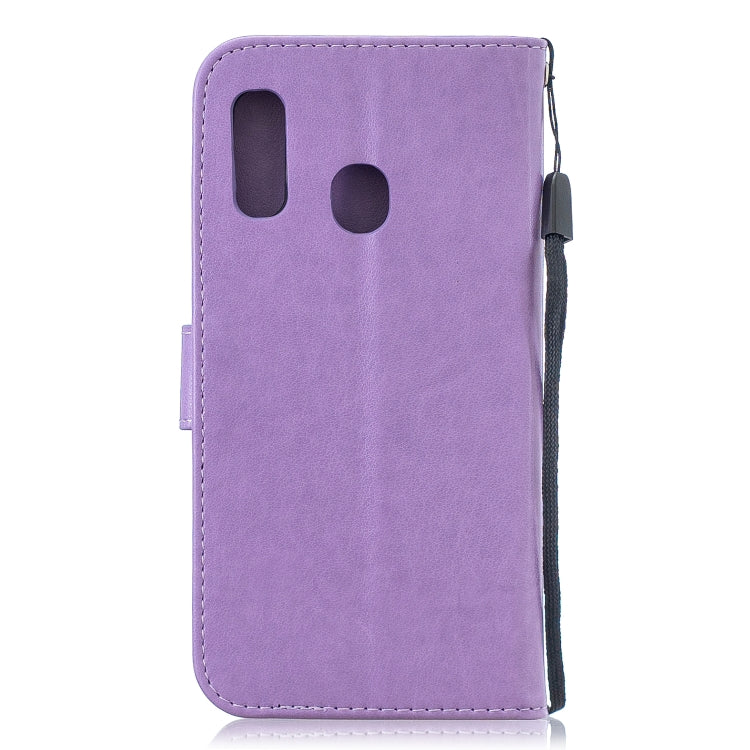 Diamond Encrusted Butterflies Love Flowers Pattern Horizontal Flip Leather Case for Galaxy A20e ,with Holder & Card Slots & Wallet & Lanyard