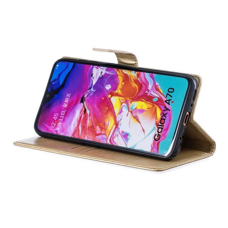 Diamond Encrusted Butterflies Love Flowers Pattern Horizontal Flip Leather Case for Galaxy A70 , with Holder & Card Slots & Wallet & Lanyard