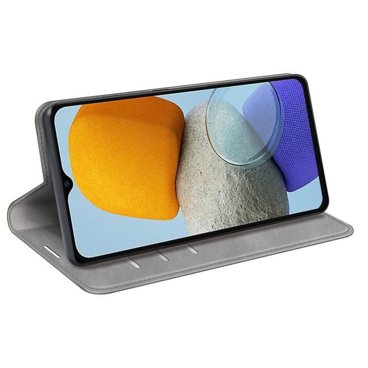 For Samsung Galaxy M23 5G Retro-skin Magnetic Suction Leather Phone Case