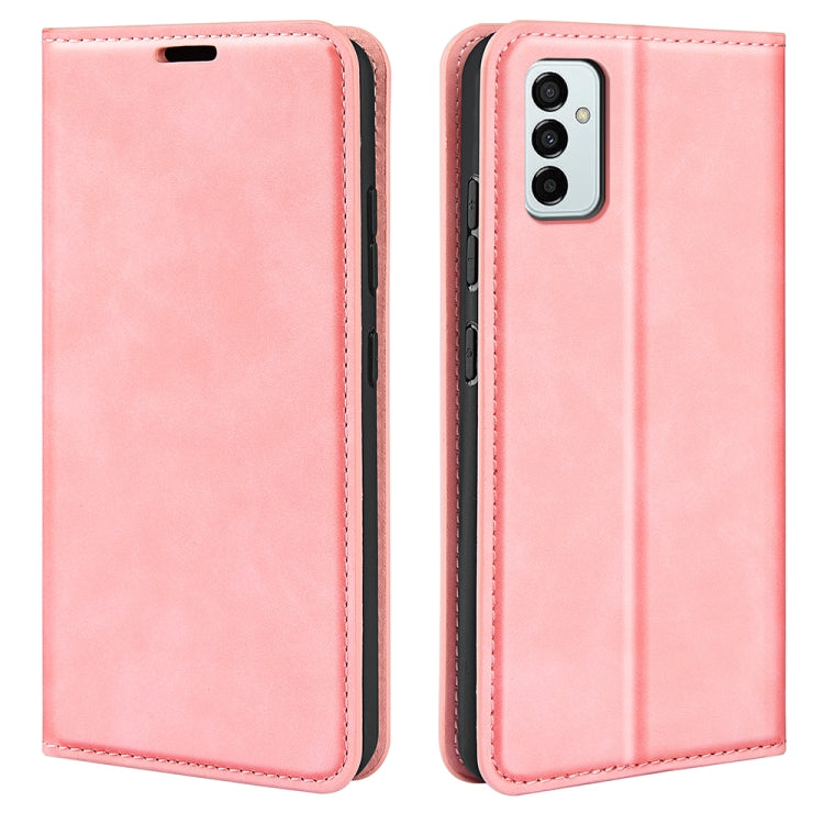 For Samsung Galaxy M23 5G Retro-skin Magnetic Suction Leather Phone Case