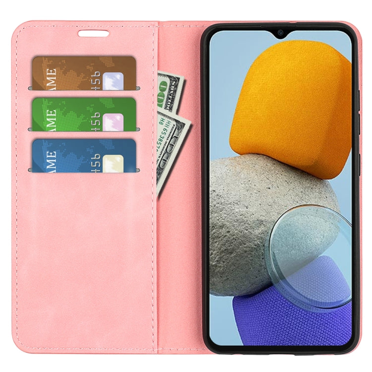 For Samsung Galaxy M23 5G Retro-skin Magnetic Suction Leather Phone Case
