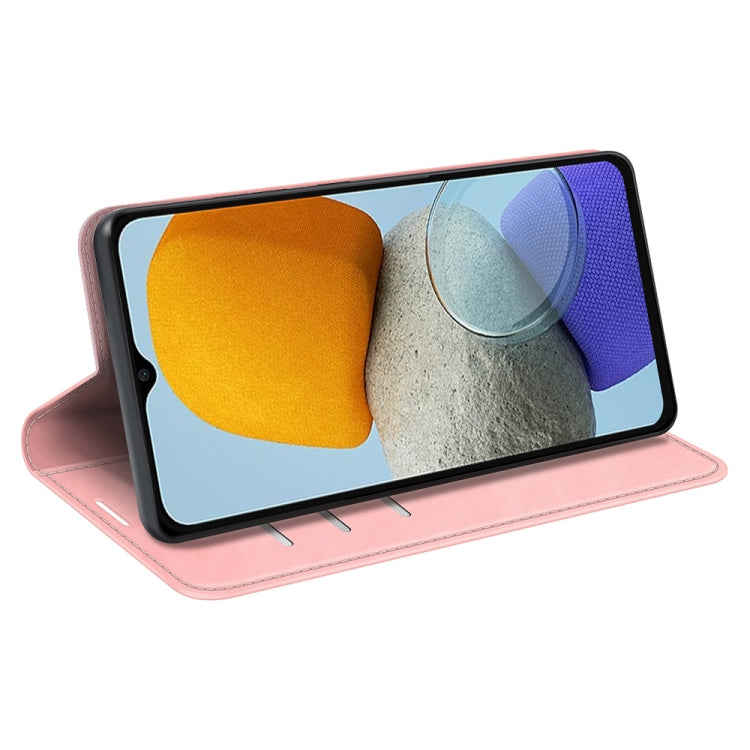For Samsung Galaxy M23 5G Retro-skin Magnetic Suction Leather Phone Case