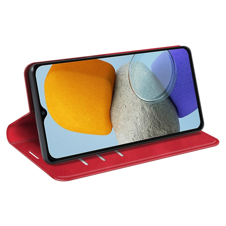 For Samsung Galaxy M23 5G Retro-skin Magnetic Suction Leather Phone Case