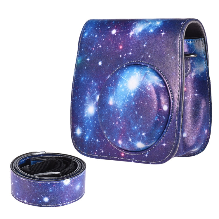 Universe Pattern Full Body Camera PU Leather Case Bag with Strap for FUJIFILM instax mini 9 / mini 8+ / mini 8