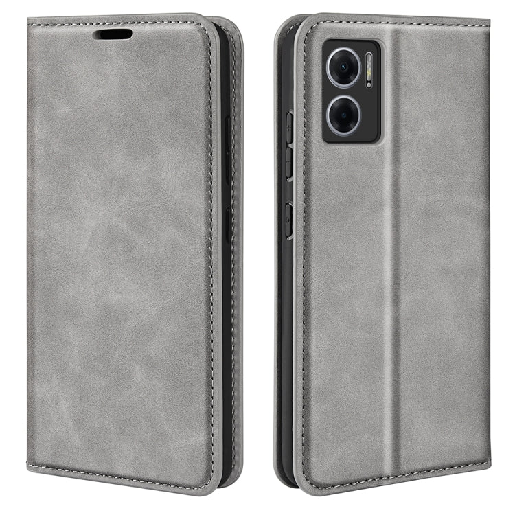 For Xiaomi Redmi Note 11E / Redmi 10 5G Retro-skin  Magnetic Suction Leather Phone Case